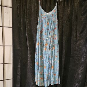 Floral Blue Maxi Dress